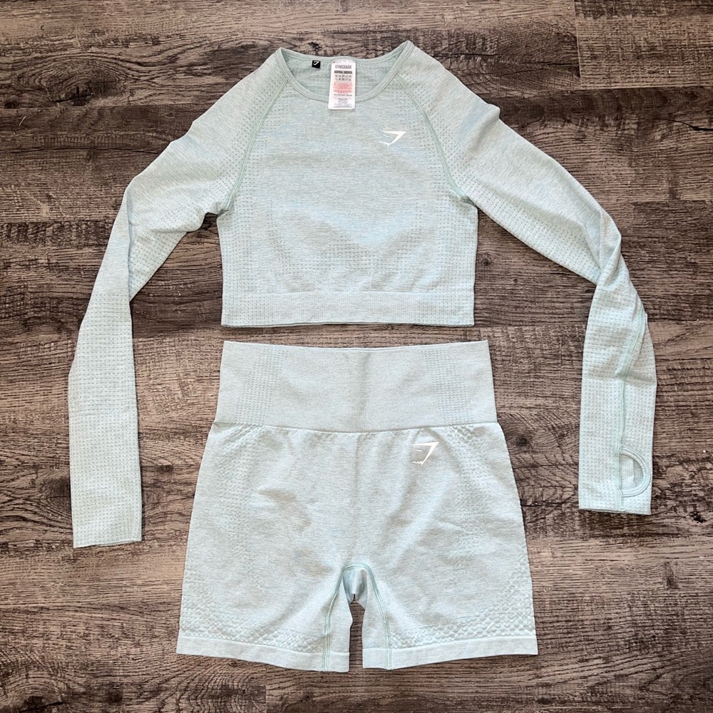 Gymshark Vital Seamless Set in Mint Green